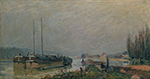Alfred Sisley At the Riverbank of the Seine, 1879 oil painting reproduction