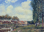 Alfred Sisley Banks of the Loing at Moret, Morning, 1886 oil painting reproduction