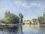 Alfred Sisley Banks of the Loing at Moret oil painting reproduction