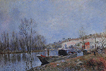 Alfred Sisley Banks of the Loing towards Moret oil painting reproduction