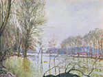 Alfred Sisley Banks of the Seine in Autumn, Food oil painting reproduction