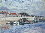 Alfred Sisley Barges on the Loing at Saint-Mammes, 1885 oil painting reproduction