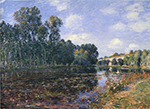 Alfred Sisley Bend in the River Loing in Summer, 1880 oil painting reproduction