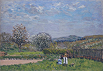 Alfred Sisley Children Playing in the Fields, 1879 oil painting reproduction