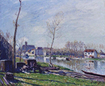 Alfred Sisley Construction Site at Matrat, Moret-sur-Loing oil painting reproduction
