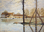 Alfred Sisley Ferry to the Ile-de-la-Loge, Flood, 1872 oil painting reproduction