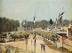 Alfred Sisley Fete Day at Marly-le-Roi, 1875 oil painting reproduction