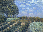 Alfred Sisley Fields, 1874 oil painting reproduction