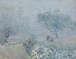 Alfred Sisley Foggy Morning, Voisins, 1874 oil painting reproduction