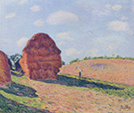 Alfred Sisley Haystacks, 1895 oil painting reproduction