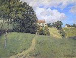 Alfred Sisley Landscape with Houses, 1873 oil painting reproduction