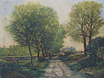 Alfred Sisley Lane near a Small Town, 1866 oil painting reproduction