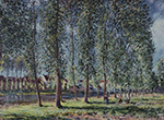 Alfred Sisley Lane of Poplars at Moret, 1888 oil painting reproduction