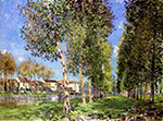 Alfred Sisley Lane of Poplars at Moret-Sur-Loing, 1888 oil painting reproduction