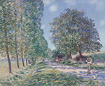 Alfred Sisley Lane of Poplars on the Banks of the Loing, 1890 oil painting reproduction