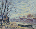 Alfred Sisley Matrat Cottages, 1889 oil painting reproduction