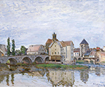 Alfred Sisley Moret-sur-Loing, Grey Weather, 1892 oil painting reproduction