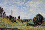 Alfred Sisley Railroad Embankment at Sevres oil painting reproduction