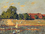 Alfred Sisley Regatta at Hampton Court oil painting reproduction