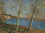 Alfred Sisley Riverbank at Veneux oil painting reproduction