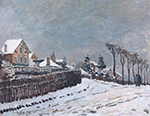Alfred Sisley Snow at Louveciennes, 1873 oil painting reproduction