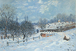 Alfred Sisley Snow, Louveciennes, 1874 oil painting reproduction