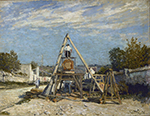 Alfred Sisley Sowing Wood, 1876 oil painting reproduction