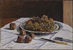 Alfred Sisley Still Life - Grapes and Walnuts on a Table, 1876 oil painting reproduction