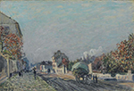 Alfred Sisley Street at Marly oil painting reproduction