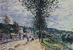 Alfred Sisley Street Entering the Village oil painting reproduction