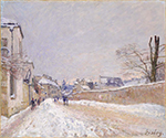 Alfred Sisley Street of Eugene Moussoir at Moret - Winter, 1891 oil painting reproduction