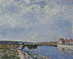 Alfred Sisley The Barge Port and Saint-Mammes, 1884 oil painting reproduction