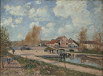 Alfred Sisley The Bourgogne Lock at Moret, 1882 oil painting reproduction