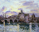 Alfred Sisley The Bridge of Moret at Sunset, 1892 oil painting reproduction