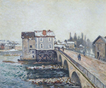 Alfred Sisley The Bridge of Moret, Winter's Effect, 1890 oil painting reproduction