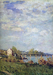 Alfred Sisley The Bridge of the Seine, 1874 oil painting reproduction