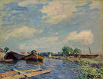 Alfred Sisley The Channel at Saint-Mammes oil painting reproduction