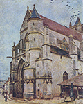 Alfred Sisley The Church at Moret in Winter oil painting reproduction