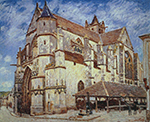 Alfred Sisley The Church at Moret, Afternoon oil painting reproduction
