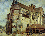 Alfred Sisley The Church at Moret, Icy Weather oil painting reproduction