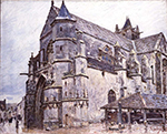 Alfred Sisley The Church at Moret-sur-Loing. Rainy Morning Weather, 1893 oil painting reproduction