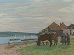 Alfred Sisley The Cows at Pasture, 1897 oil painting reproduction