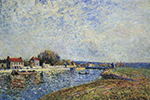 Alfred Sisley The Dam, Loing Canal at Saint-Mammes, 1884 oil painting reproduction