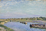 Alfred Sisley The Port of Saint-Mammes, Morning, 1885 oil painting reproduction