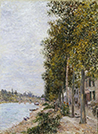 Alfred Sisley The Road Along the Seine at Saint-Mammes, 1880 oil painting reproduction
