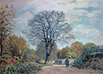 Alfred Sisley The Road in Seine-et-Marne, 1878 oil painting reproduction
