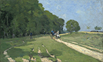 Alfred Sisley The Road near the Park of Courances, 1868 oil painting reproduction