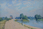 Alfred Sisley The Road to Hampton Court, 1874 oil painting reproduction