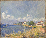 Alfred Sisley The Seine at Billancourt, 1877 oil painting reproduction