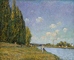 Alfred Sisley The Seine at Billancourt, 1879 oil painting reproduction